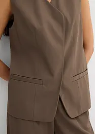 Gilet lungo con trama twill, bonprix