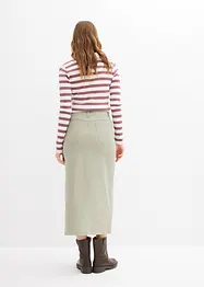 Gonna midi in twill, bonprix