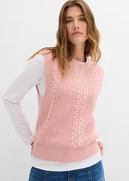 Gilet in maglia di misto cotone, bonprix
