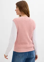 Gilet in maglia di misto cotone, bonprix