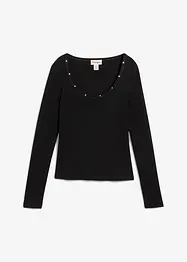 Maglia a costine in puro cotone biologico, bonprix