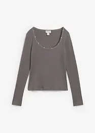 Maglia a costine in puro cotone biologico, bonprix