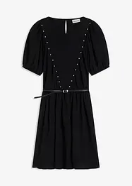 Abito con cintura e piccole borchie, bonprix