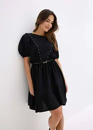 Abito con cintura e piccole borchie, bonprix