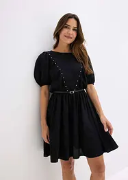 Abito con cintura e piccole borchie, bonprix