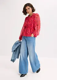 Camicetta di chiffon con fiocco, bonprix