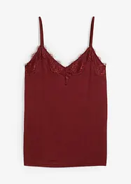 Top con lana e pizzo, bonprix