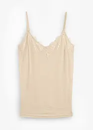 Top con lana e pizzo, bonprix