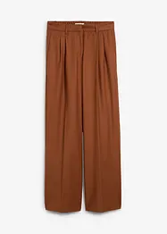 Pantaloni in misto lana con pinces, bonprix
