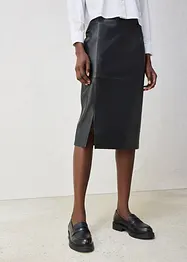 Gonna in pelle con spacco, bonprix