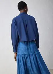 Camicia oversize corta in misto cotone e seta, bonprix