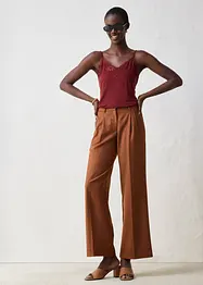Top con lana e pizzo, bonprix