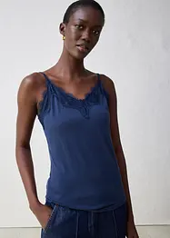 Top con lana e pizzo, bonprix