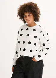Maglia a maniche lunghe in crêpe operato, bonprix