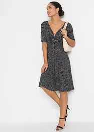 Abito in morbido jersey misto viscosa con drappeggio, bonprix