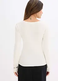 Maglione in filato fine con dettaglio gioiello, bonprix