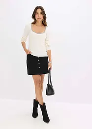Maglione in filato fine con dettaglio gioiello, bonprix