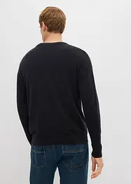 Maglione in misto cotone operato, bonprix