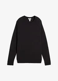 Maglione in misto cotone operato, bonprix