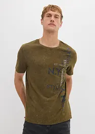 T-shirt in puro cotone biologico con effetto lavato, bonprix