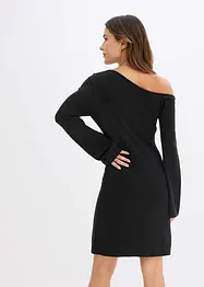 Abito in maglia con fiori applicati, bonprix