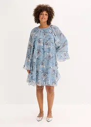 Abito tunica in chiffon operato, bonprix