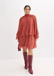 Abito di chiffon con volant, bonprix