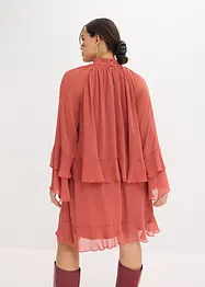 Abito di chiffon con volant, bonprix