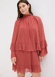 Abito di chiffon con volant, bonprix