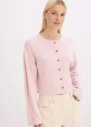 Cardigan in maglia fine a coste, bonprix