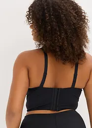 Canotta con reggiseno multiway integrato con coppe preformate ed effetto lucido, bonprix