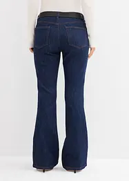 Jeans a zampa, vita media, bonprix