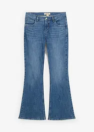 Jeans a zampa, vita media, bonprix