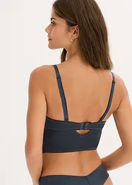 Reggiseno a balconcino con fine pizzo ed effetto lucido, bonprix