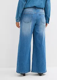 Jeans wide leg, vita media, bonprix
