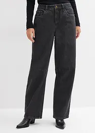 Jeans barrel, vita media, bonprix