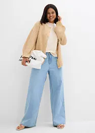 Jeans straight loose, vita media, bonprix
