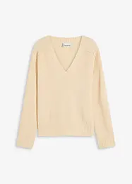 Maglione oversize con scollo a V, bonprix