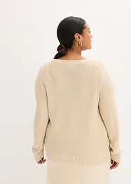 Cardigan melange con bottoni dorati, bonprix