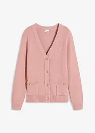 Cardigan melange con bottoni dorati, bonprix