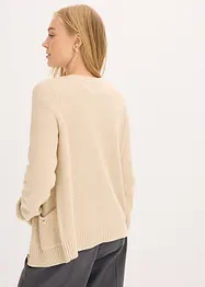 Cardigan melange con bottoni dorati, bonprix