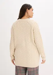 Maglione lungo in misto viscosa fluente, bonprix