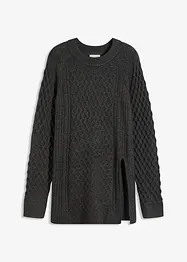 Maglione lungo in misto viscosa fluente, bonprix