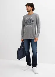 Maglia a maniche lunghe in puro cotone biologico (pacco da 2), bonprix