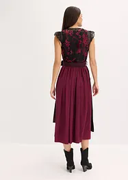 Abito bavarese midi con velluto (set 2 pezzi), bonprix