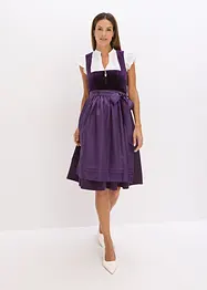 Abito bavarese midi con velluto (set 2 pezzi), bonprix