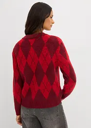 Maglione in filato fine a quadri, bonprix