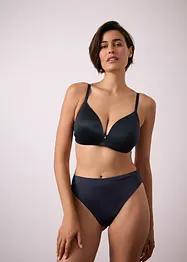 Reggiseno con coppe preformate senza ferretto in materiale lucido, bonprix