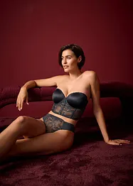 Reggiseno a balconcino con pizzo cigliato ed effetto lucido, bonprix