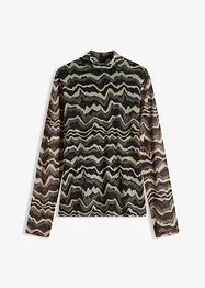 Maglia a maniche lunghe in morbido mesh, bonprix